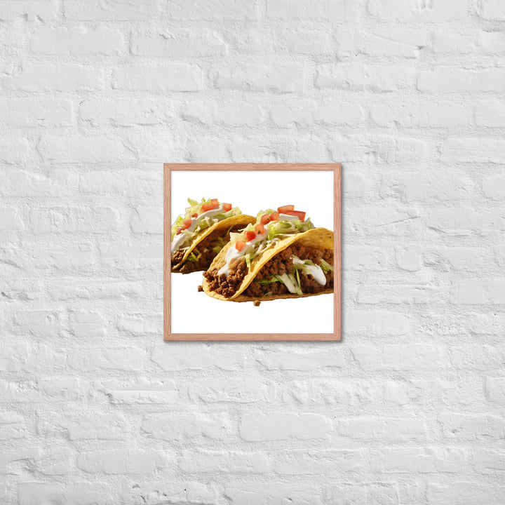 Crispy Beef Tacos Feast Framed poster 🤤 from Yumify.AI