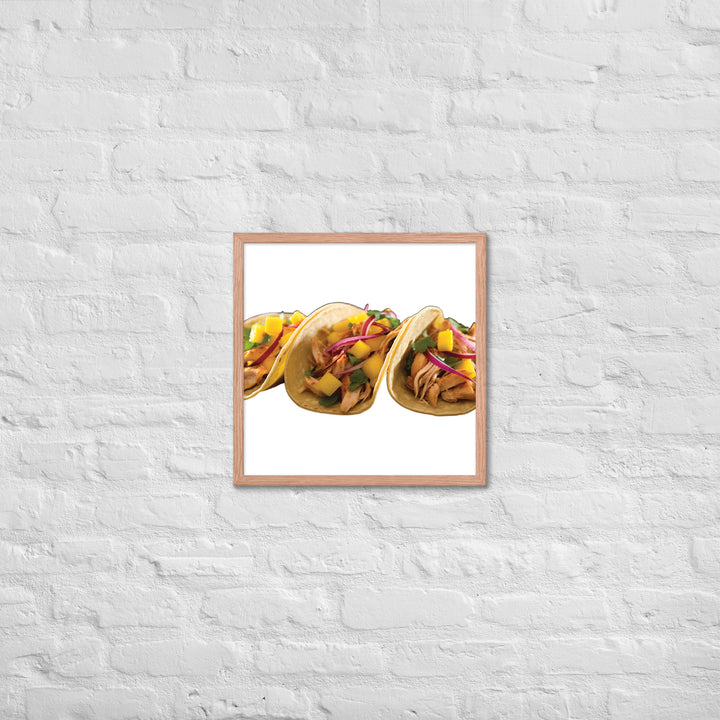 Chicken Tacos with Mango Salsa Framed poster 🤤 from Yumify.AI