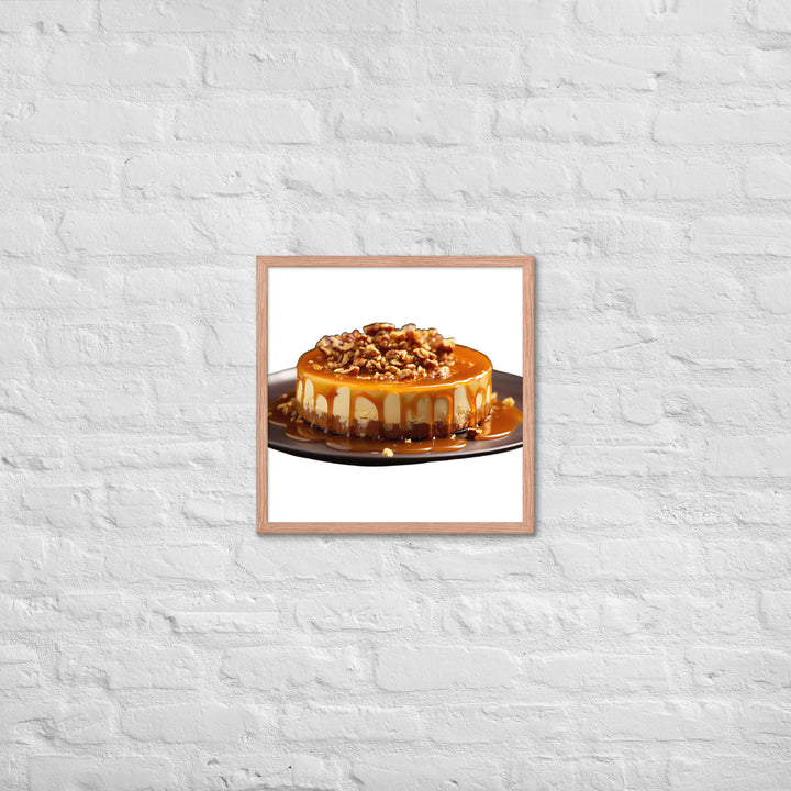 Salted Caramel Cheesecake Framed poster 🤤 from Yumify.AI