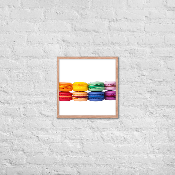 Rainbow Macarons Framed poster 🤤 from Yumify.AI