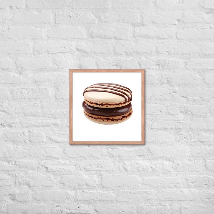 Chocolate Dipped Macaron Framed poster 🤤 from Yumify.AI