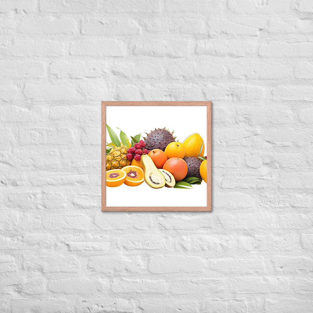 Exotic Tropical Fruits Framed poster 🤤 from Yumify.AI