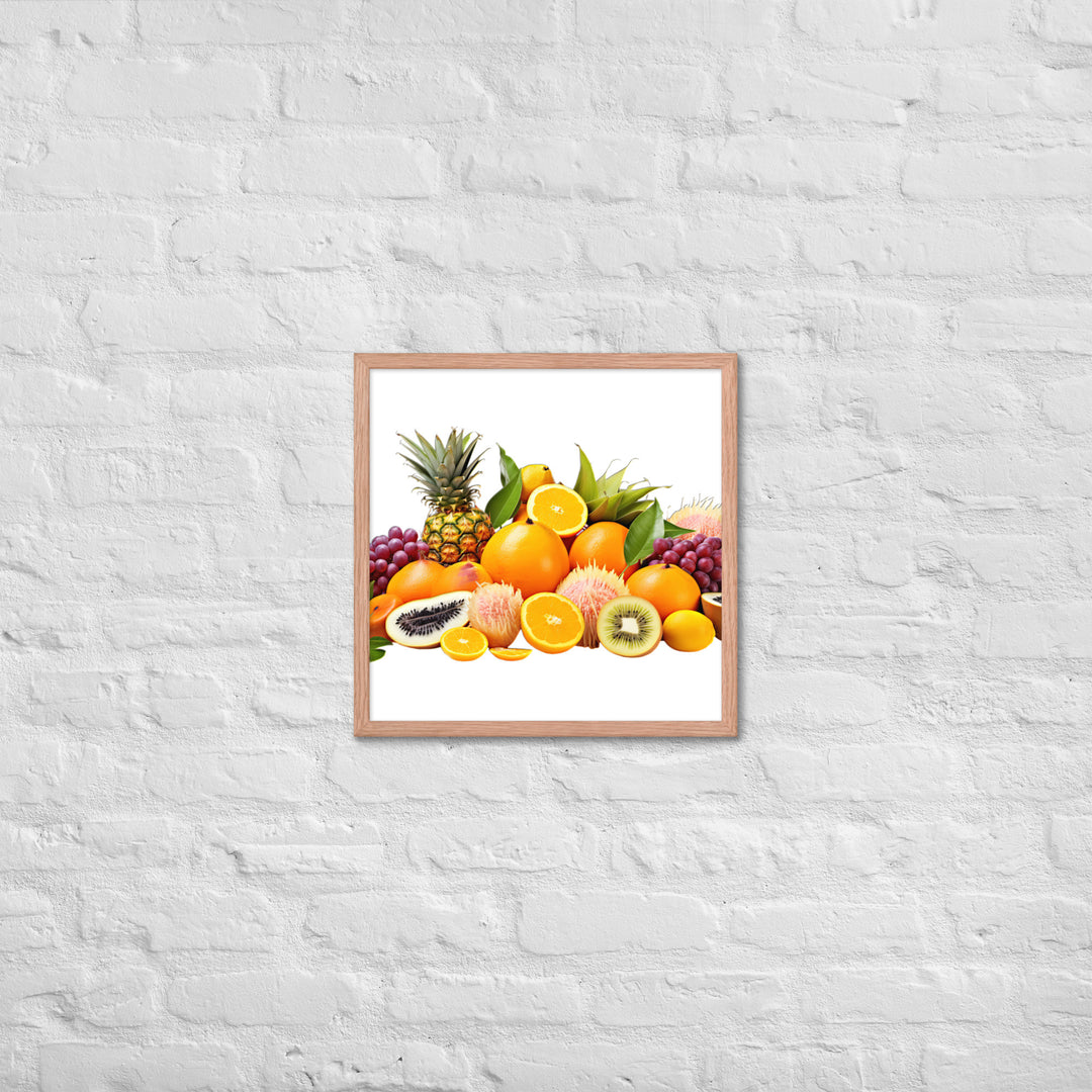 Exotic Tropical Fruits Framed poster 🤤 from Yumify.AI