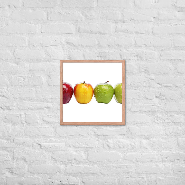 Crunchy Apple Quartet Framed poster 🤤 from Yumify.AI