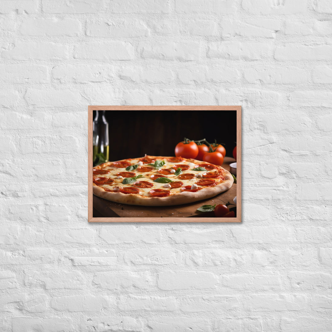 Pizza Margherita Framed poster 🤤 from Yumify.AI