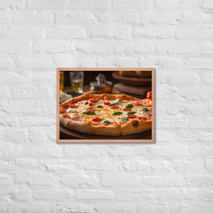 Pizza Margherita Framed poster 🤤 from Yumify.AI