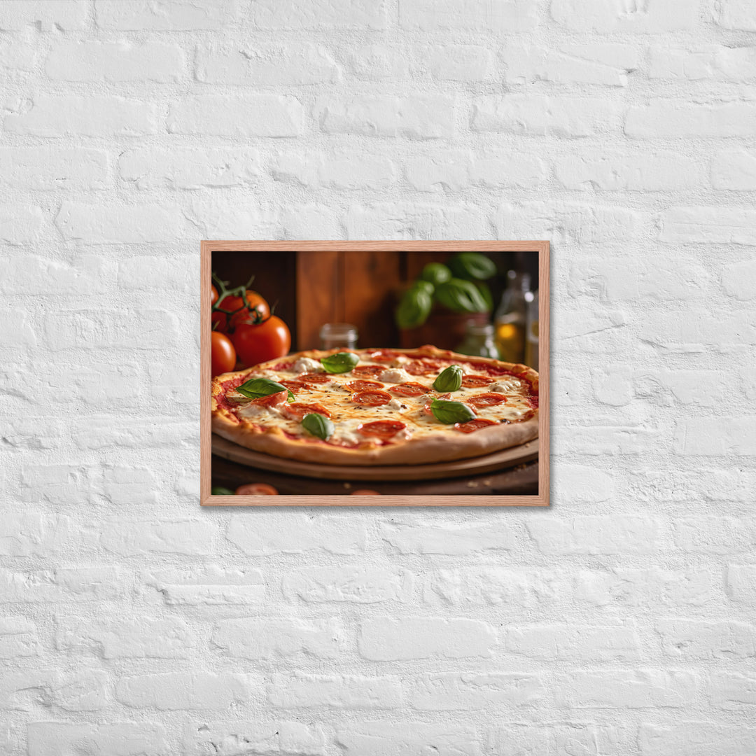 Pizza Margherita Framed poster 🤤 from Yumify.AI