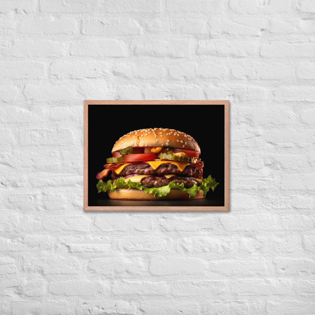 Hamburger Framed poster 🤤 from Yumify.AI