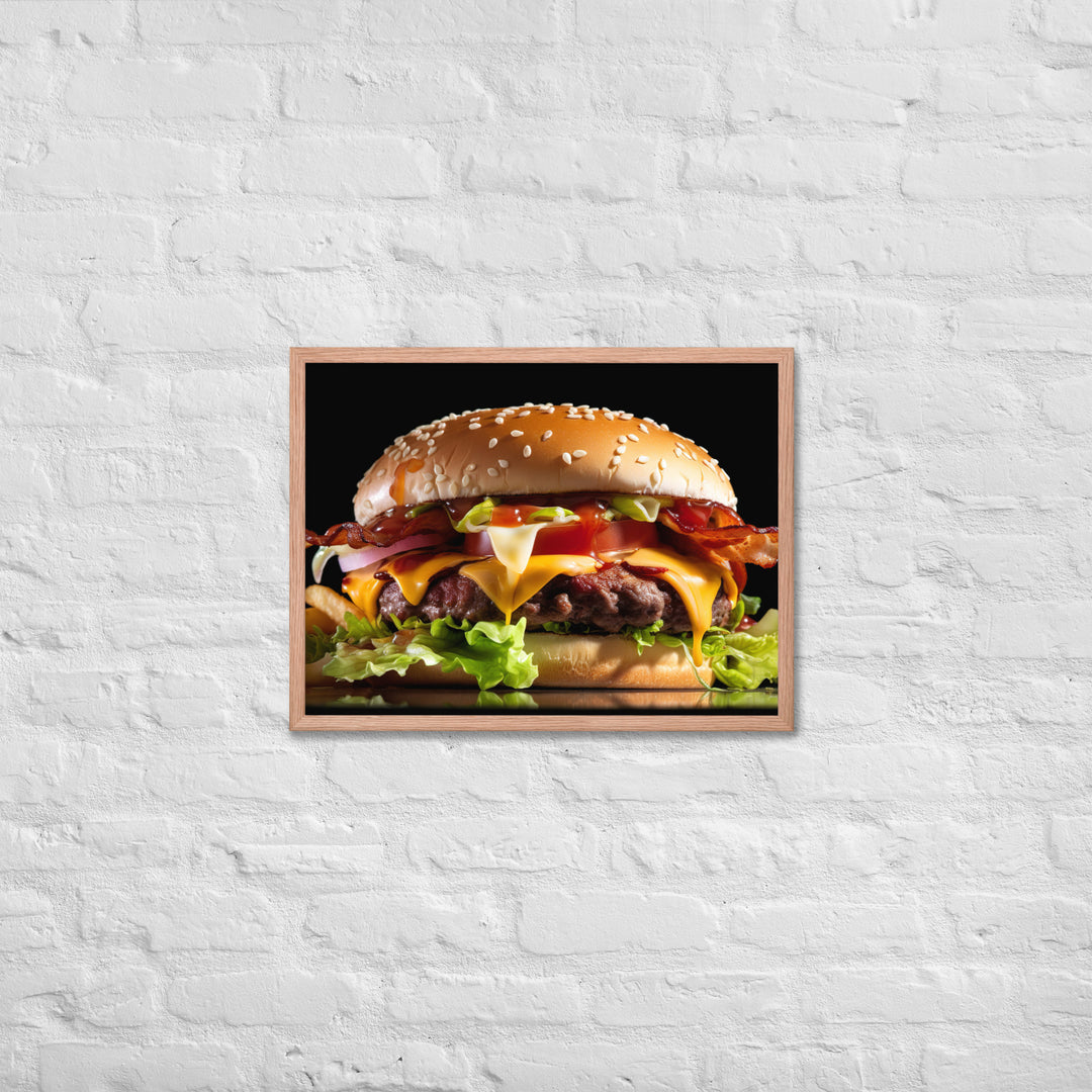 Hamburger Framed poster 🤤 from Yumify.AI