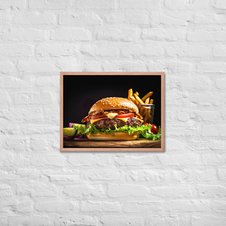 Hamburger Framed poster 🤤 from Yumify.AI