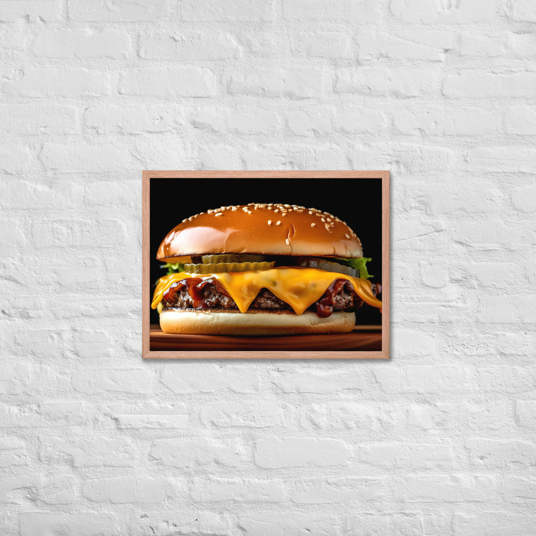 Hamburger Framed poster 🤤 from Yumify.AI