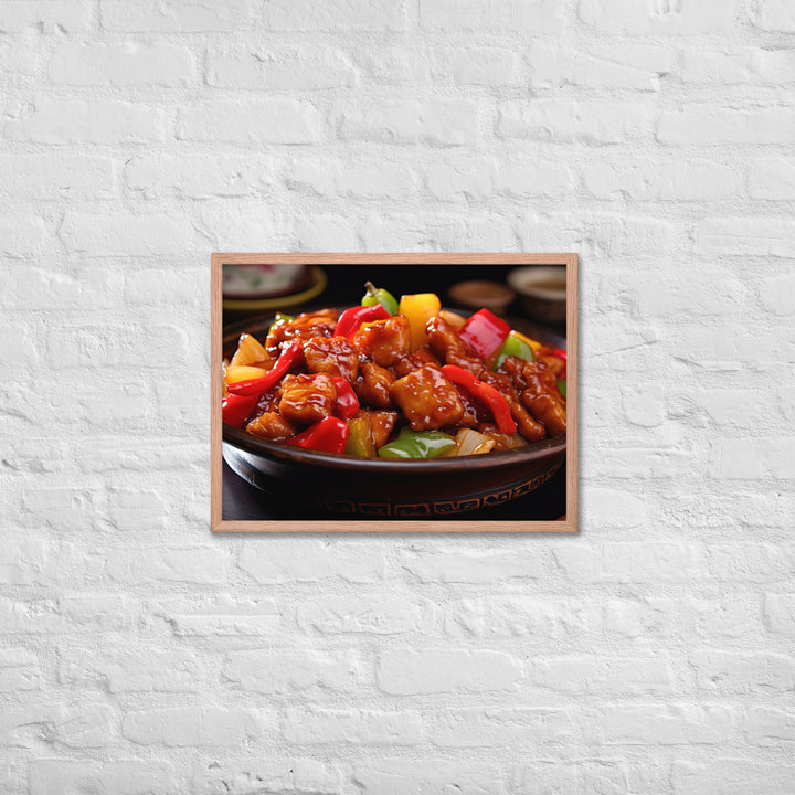 Sweet and Sour Pork Framed poster 🤤 from Yumify.AI