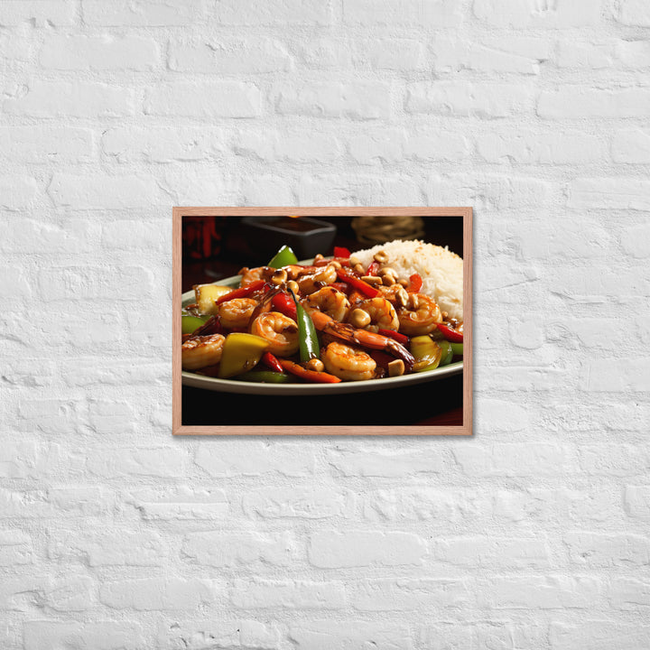 Kung Pao Shrimp Framed poster 🤤 from Yumify.AI