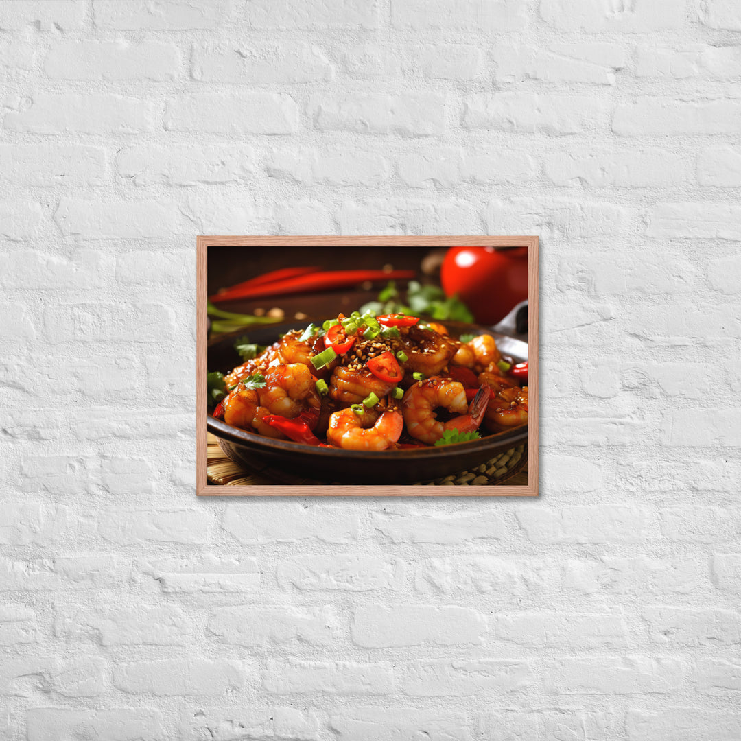 Kung Pao Shrimp Framed poster 🤤 from Yumify.AI