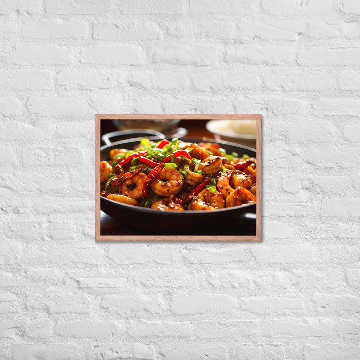 Kung Pao Shrimp Framed poster 🤤 from Yumify.AI