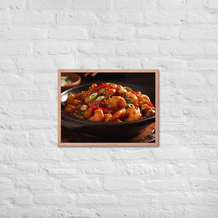 Kung Pao Shrimp Framed poster 🤤 from Yumify.AI