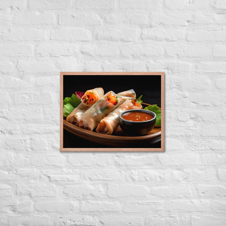 Spring Rolls Framed poster 🤤 from Yumify.AI