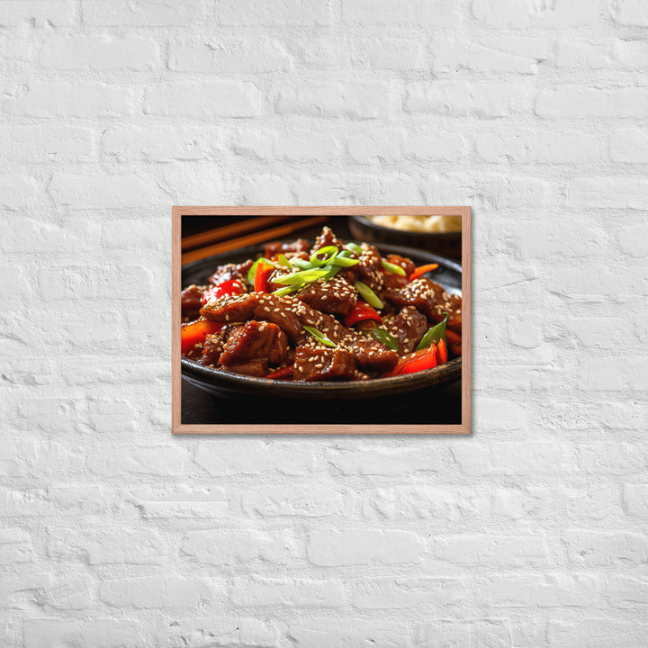 Mongolian Beef Framed poster 🤤 from Yumify.AI