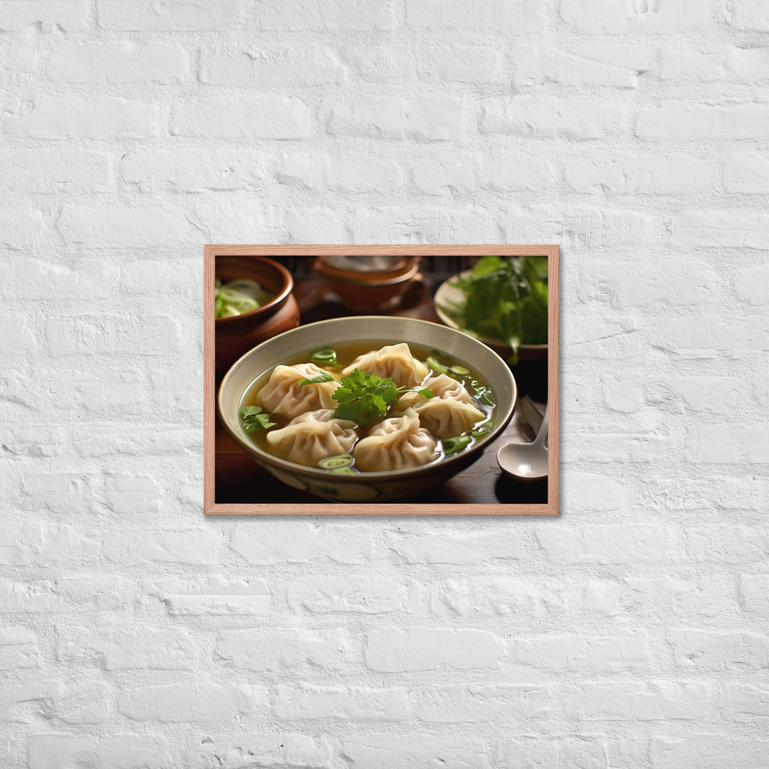 Wonton Soup Framed poster 🤤 from Yumify.AI