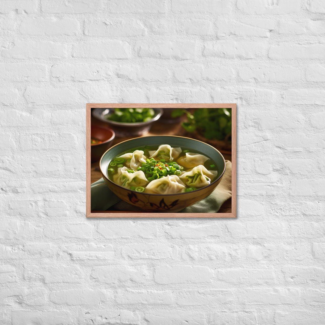 Wonton Soup Framed poster 🤤 from Yumify.AI