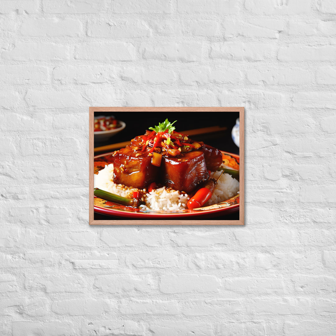 Braised Pork Belly Framed poster 🤤 from Yumify.AI