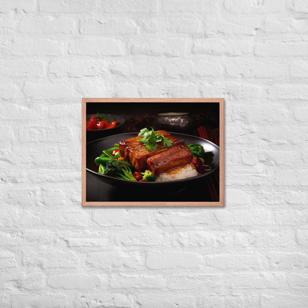 Braised Pork Belly Framed poster 🤤 from Yumify.AI