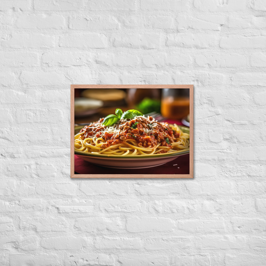 Spaghetti Bolognese Framed poster 🤤 from Yumify.AI