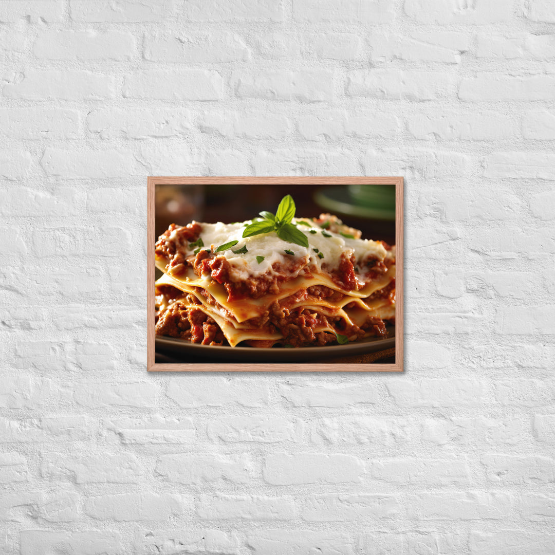 Lasagna Framed poster 🤤 from Yumify.AI