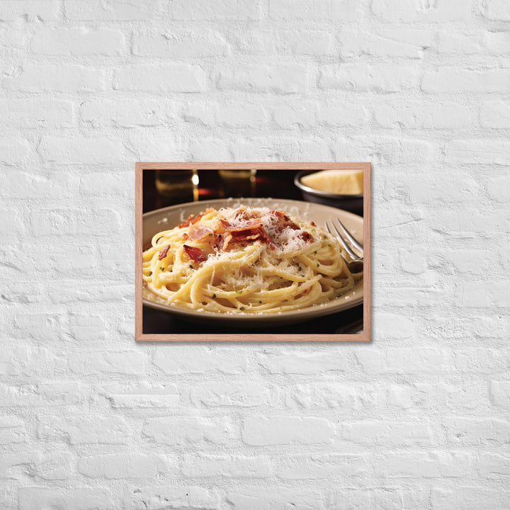 Carbonara Framed poster 🤤 from Yumify.AI