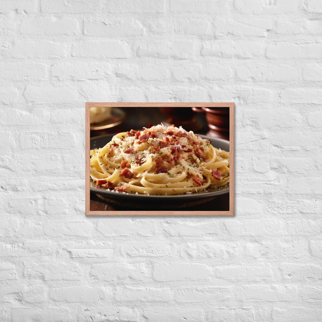 Carbonara Framed poster 🤤 from Yumify.AI