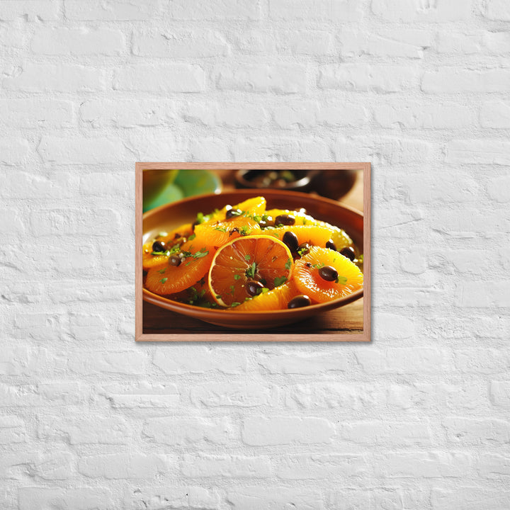 Moroccan Orange and Olive Salad Framed poster 🤤 from Yumify.AI