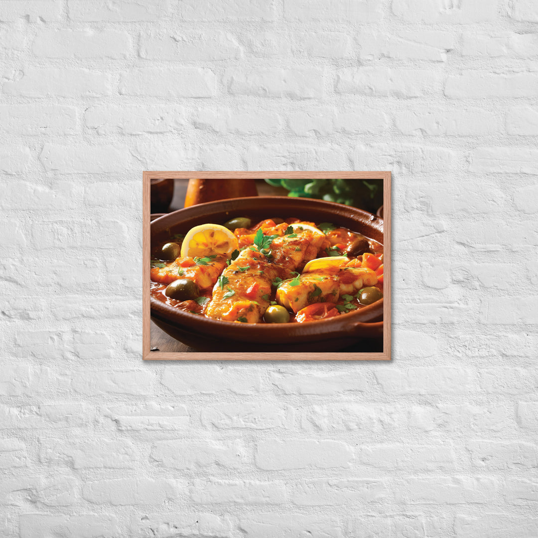 Moroccan Fish Tagine Framed poster 🤤 from Yumify.AI