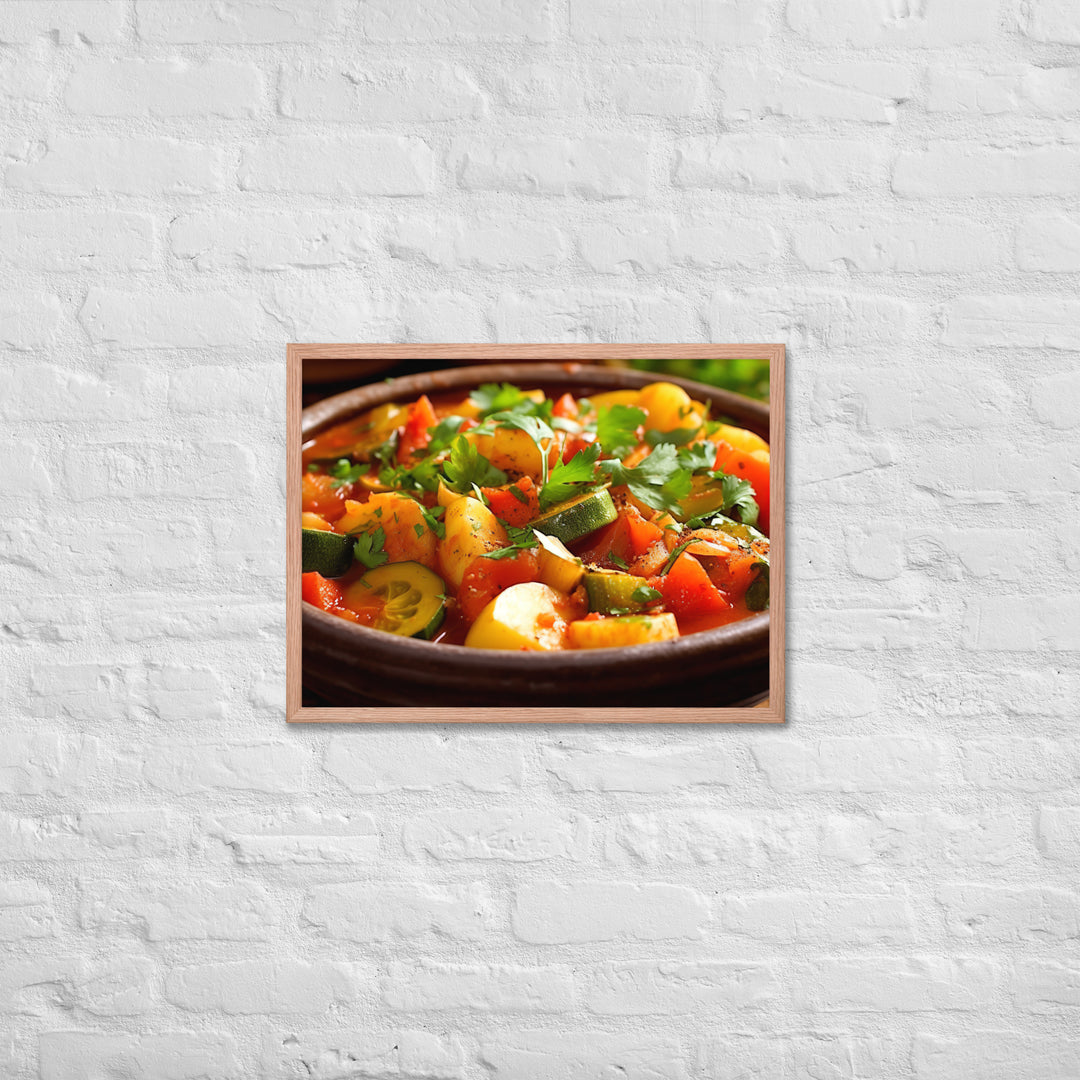 Moroccan Vegetable Stew Framed poster 🤤 from Yumify.AI