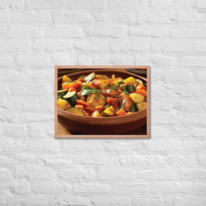 Moroccan Vegetable Stew Framed poster 🤤 from Yumify.AI