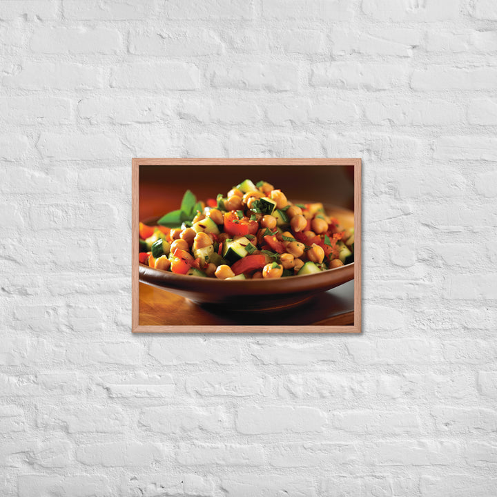 Moroccan Chickpea Salad Framed poster 🤤 from Yumify.AI