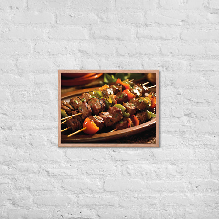 Beef Kebabs Framed poster 🤤 from Yumify.AI