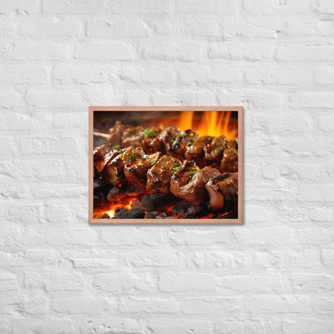 Beef Kebabs Framed poster 🤤 from Yumify.AI