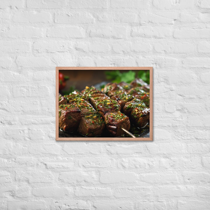 Beef Kebabs Framed poster 🤤 from Yumify.AI