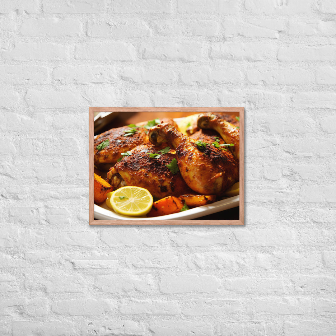 Moroccan Spiced Roasted Chicken Framed poster 🤤 from Yumify.AI