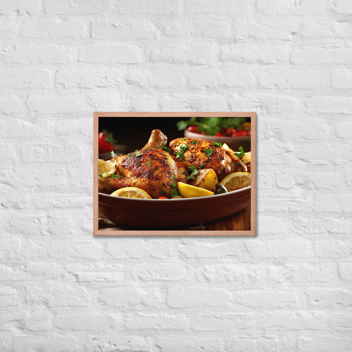 Moroccan Spiced Roasted Chicken Framed poster 🤤 from Yumify.AI