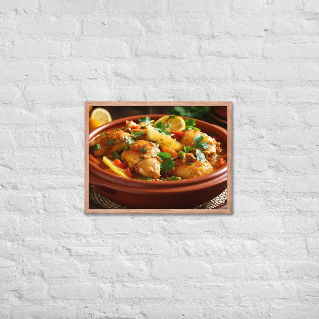 Chicken Tagine Framed poster 🤤 from Yumify.AI