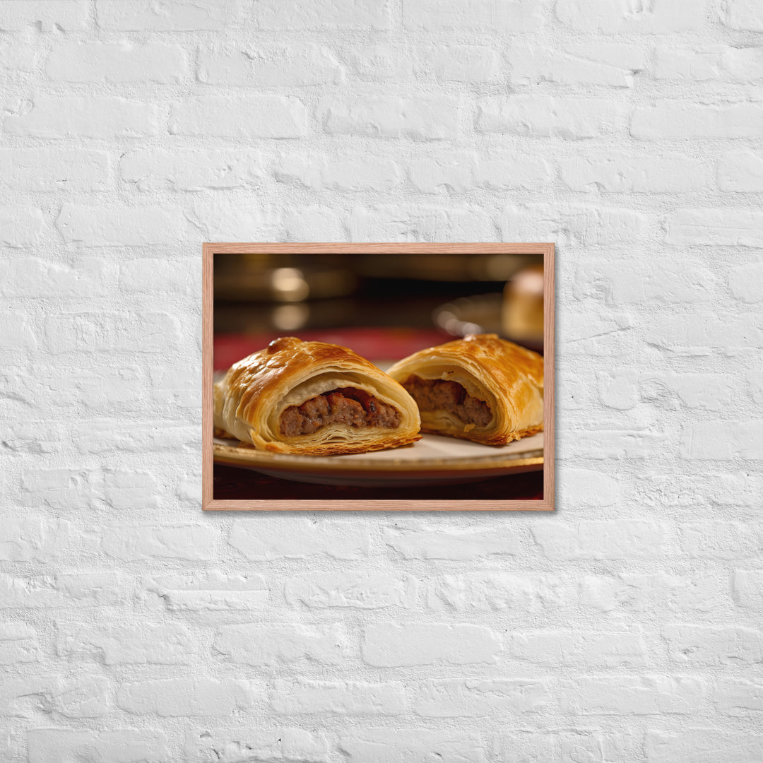 Sausage Roll Framed poster 🤤 from Yumify.AI