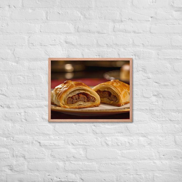 Sausage Roll Framed poster 🤤 from Yumify.AI