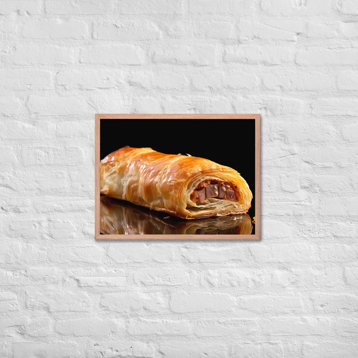 Sausage Roll Framed poster 🤤 from Yumify.AI