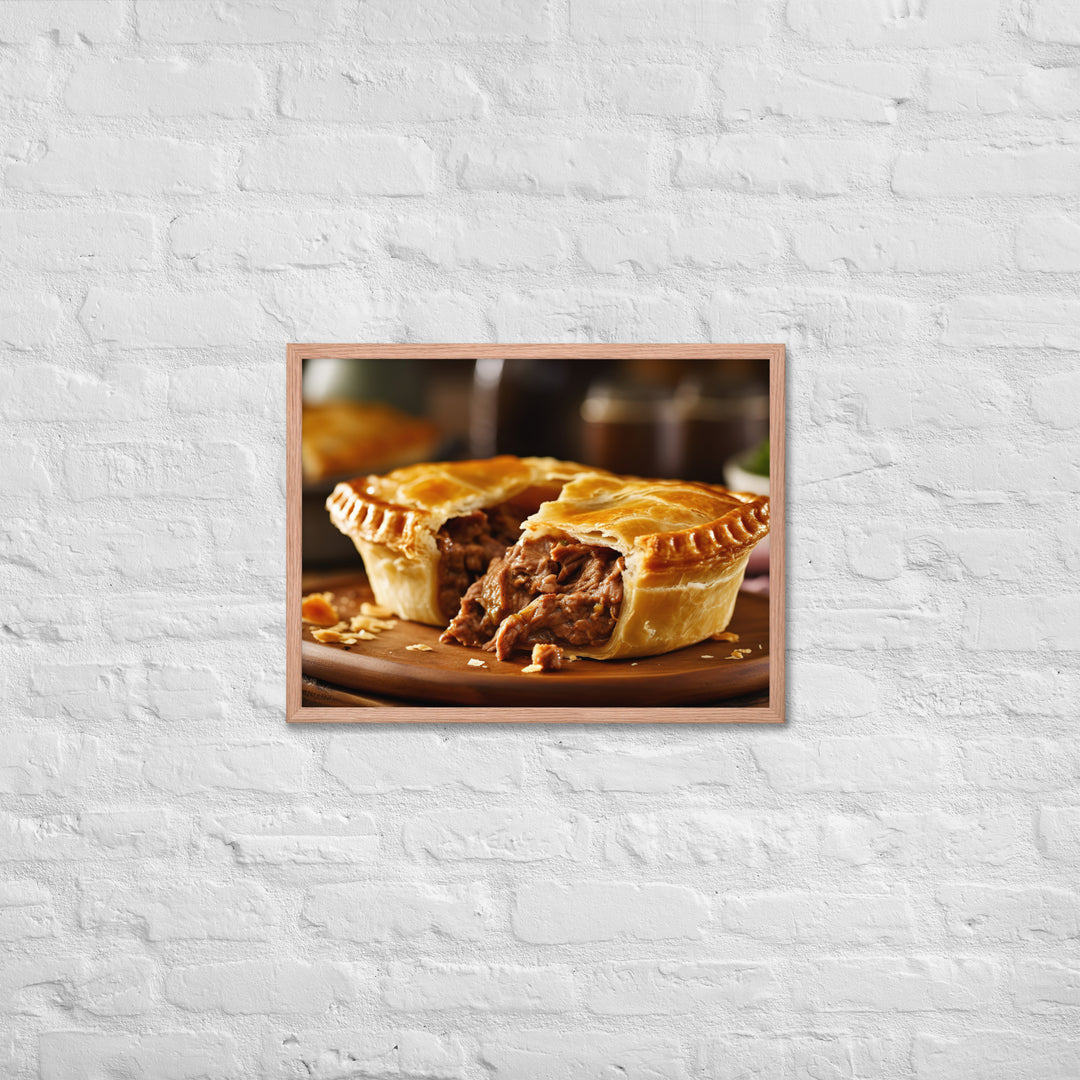 Meat Pie Framed poster 🤤 from Yumify.AI