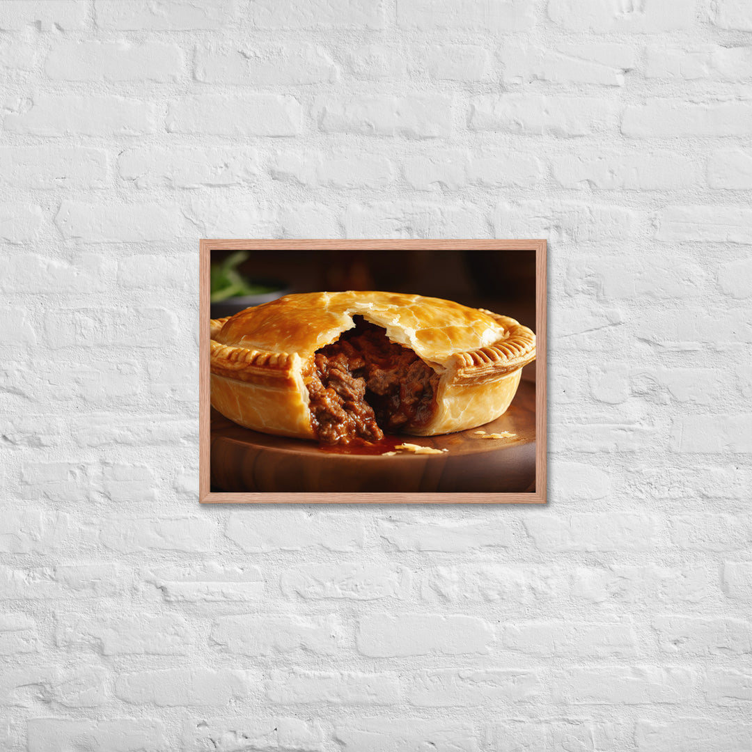 Meat Pie Framed poster 🤤 from Yumify.AI