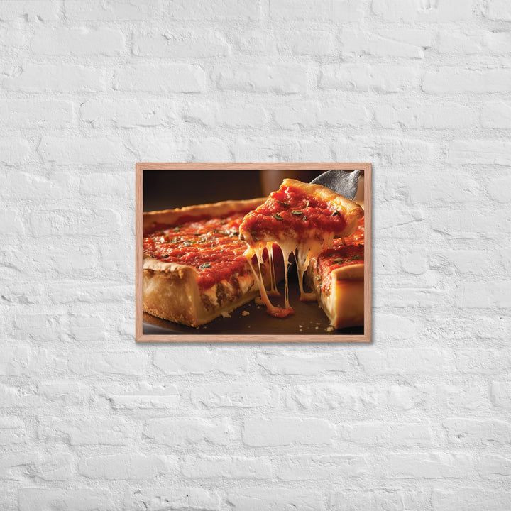 Chicago Deep Dish Pizza Framed poster 🤤 from Yumify.AI