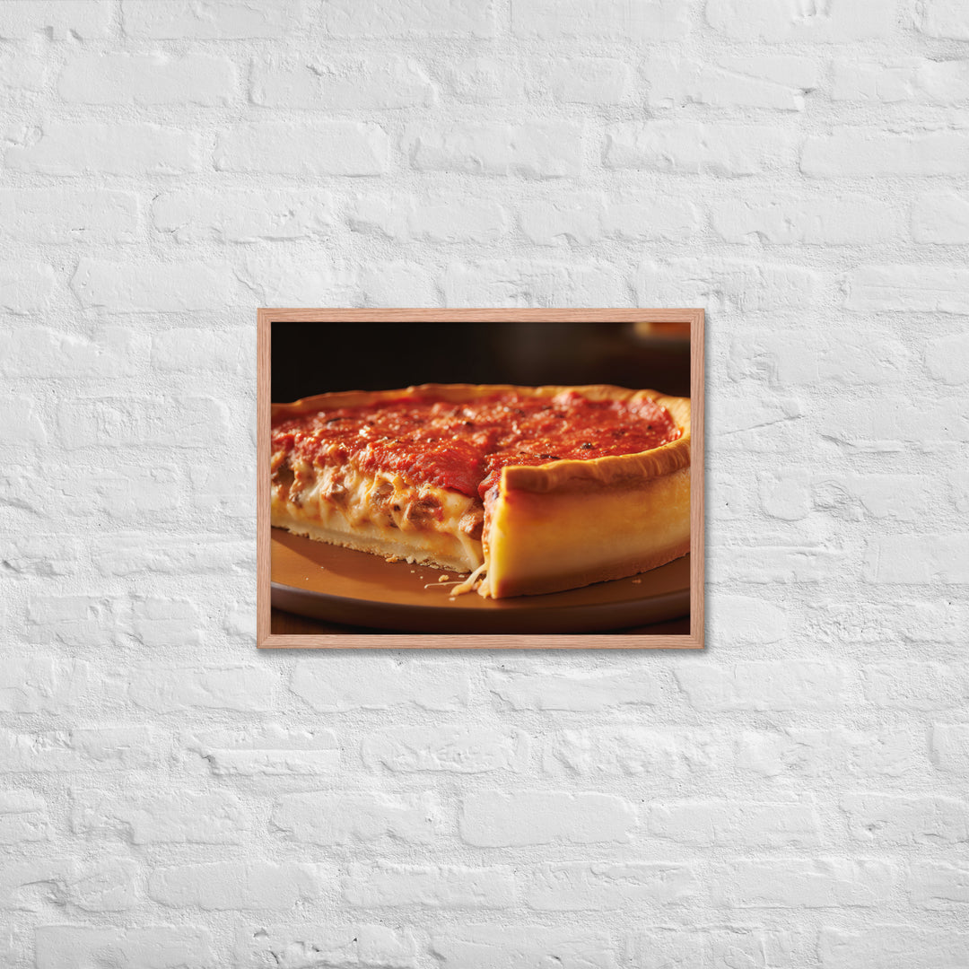 Chicago Deep Dish Pizza Framed poster 🤤 from Yumify.AI