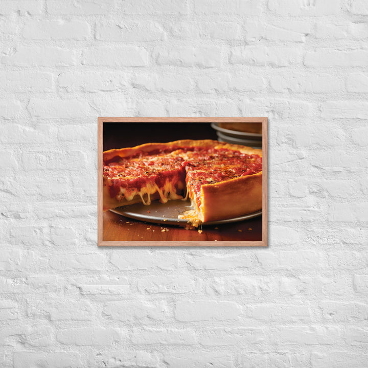 Chicago Deep Dish Pizza Framed poster 🤤 from Yumify.AI