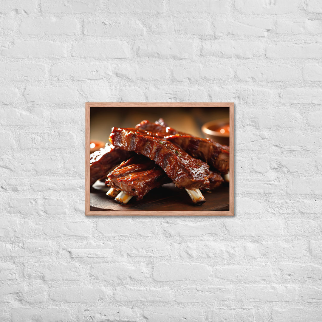 Barbecue Ribs Framed poster 🤤 from Yumify.AI